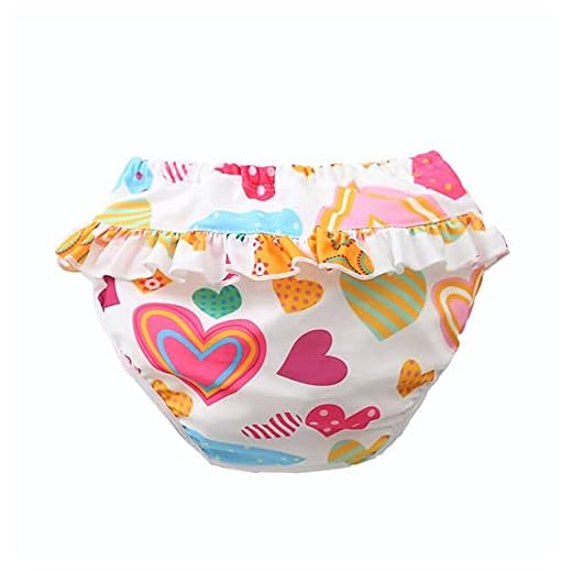 Ziemlich Schwimmwindel mit Rüschen, Auslaufsicher Badewindel Mädchen Junge,Waschbar Wasserdicht Baby Windelhose Badewindelhose ,0-4 Jahre (Farbe a, S- 15-22lb/0-1 Jahre)