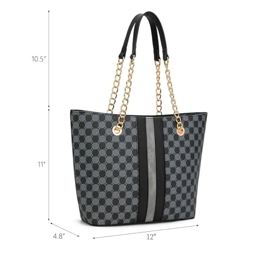Image of Handbags for Women Chain Shoulder Vegan Leather Tote Bag Top Handle Handbag