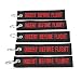 Rotary13B1 Insert Before Flight Keychain - Black/Red