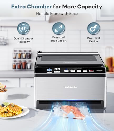 Image of DualCore CVS101 Chamber Vacuum Sealer for Liquids & Sous Vide, 6L Dual Vacuum Zones & Extra-Wide Bag Clamp, 230W Dual-Core Dry Pump x4, Commercial-Grade Food Packaging Machine for Home Use