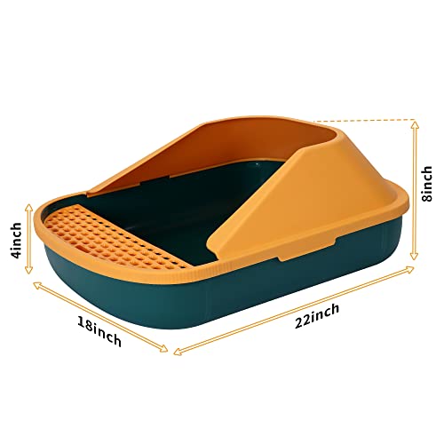 Varlnaly Large Open Cat Litter Box With Cat Litter Mat, High Sided Cat Litter Pan With Double Layer Kitty Mats(Easy Clean), Prevent Urine＆Litter Leakage, Cat Litter Toilet For Kittens/Adult Cats #TOP1