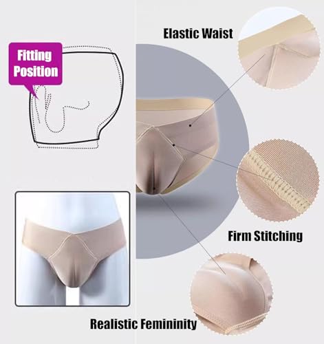 Men's Realistic Feminine Underwear Hiding Gaff Panties Shaping Transgender Sexy Low Rise Camel Toe Briefs4