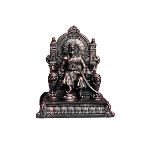 Image of The Advitya Resin Chhatrapati Shivaji Maharaj Statue The Legend of Maharashtra Idol for Gifting, Living Room, Home,Office Decor showpiece(Brown,300gm,4.5 in.)