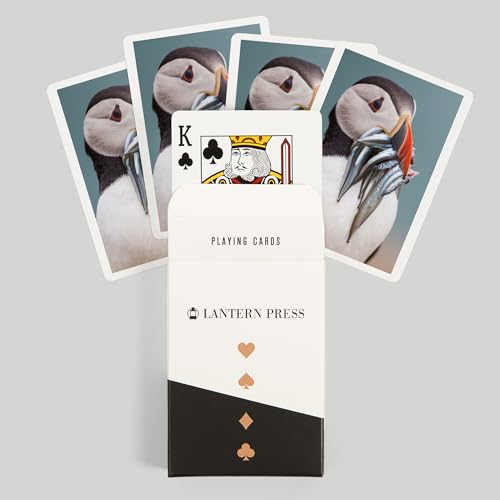 Lantern Press Puffin's Catch, naipes póker 52 cartas miniatura 6