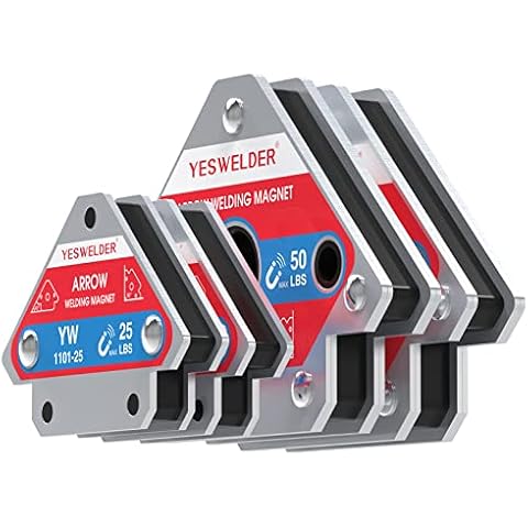 YESWELDER 25 LB & 50LB Welding Magnet-4 Pieces of Magnetic Welding Holder 25 LBS /50 LBs Holding Power Welding Accessories Cover