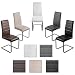 Produktbild ESTEXO® Esszimmerstuhl, Freischwinger Modell Chris, Set, Kunstleder, Essgruppe, Schwingstuhl (Grau, 2)
