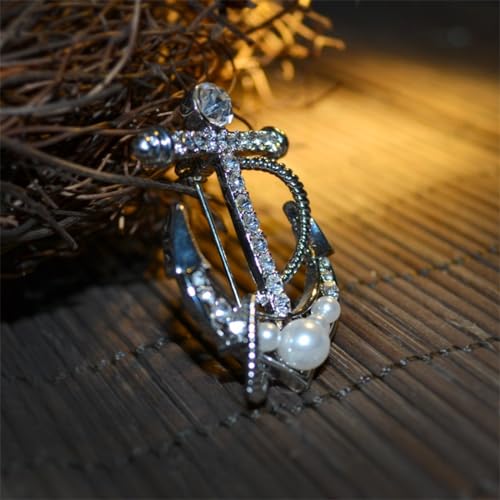 Image of Cameo Brooch Vintage Silver Tone Lady Portrait Brooch Pins for Women Victorian Jewelry Crystal Rhinestone Brooches for Hat Scarf Collar Lapel Handbags Shawls for Christmas