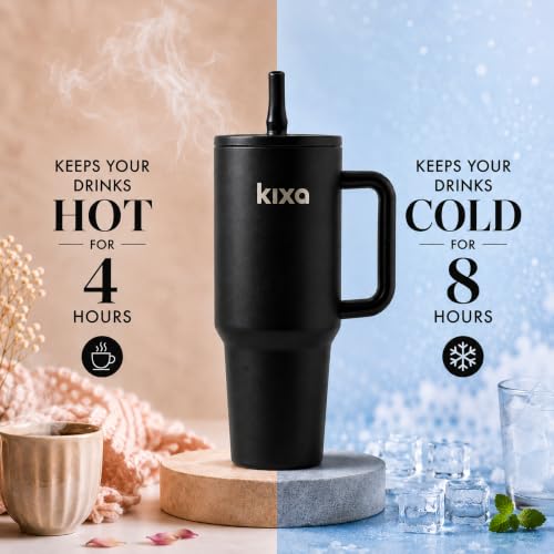 Image of HydroFlow Tumbler 1200 ml, Black | Hot & Cold, Leakproof