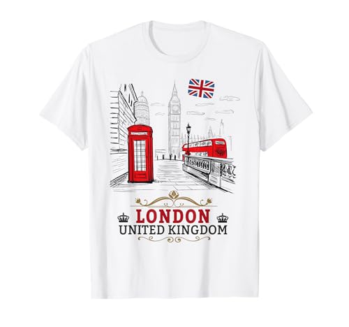 Londoner Souvenir-Idee für Kinder und englische britische Erinnerungsstücke T-Shirt