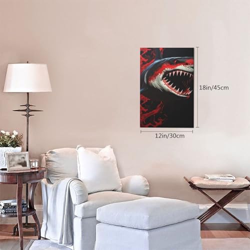 Impression sur toile requin decoration murale salon resolument moderne - 4