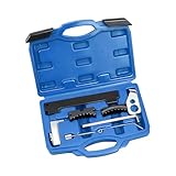 SWPHRT Car Timing Tool Kit, Vehicle Engine Camshaft Tensioning Locking Alignment Timing Belt Set, Automotive Camshaft Holding Tool Accessories, Compatible with 16V 1.4 1.6 1.8 en6340 km6340 (Blue)