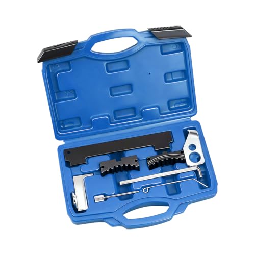 SWPHRT Car Timing Tool Kit, Vehicle Engine Camshaft Tensioning Locking Alignment Timing Belt Set, Automotive Camshaft Holding Tool Accessories, Compatible with 16V 1.4 1.6 1.8 en6340 km6340 (Blue)