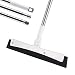 Floor Squeegee Removable with Stainless Steel Long Handle - 50", GeeRo Multi-Surface Natural Foam Rubber Broom, Perfect for Marble & Glass/Pet Hair/Bathroom/Window Cleaning