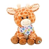 Cuddle Barn - Alphabet Jodey | Animated Singing Giraffe Stuffed Animal Plush Toy Wiggles Ears to ABC Song and Ten Little Elephants, 10 Inches
