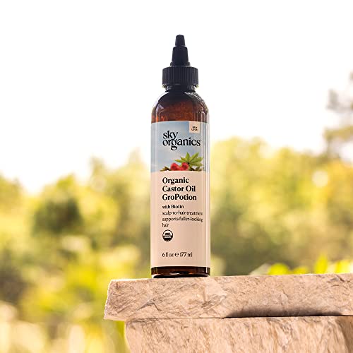 Sky Organics Organic Gropotion For Hair Usda Certified Organic To Strengthen, Lengthen & Condition, 6 Fl. Oz #TOP6