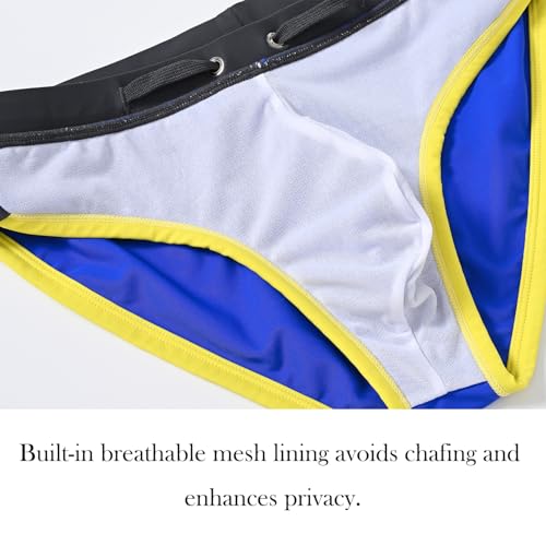 ZONBAILON Mens Swimwear Sexy Swim Briefs Low Rise Quick Dry Bikini Swimsuit with Drawstring4