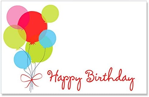 Happy Birthday Balloon Enclosure Cards/Gift Tags - 3 1/2 x 2 1/4 (50) image 2