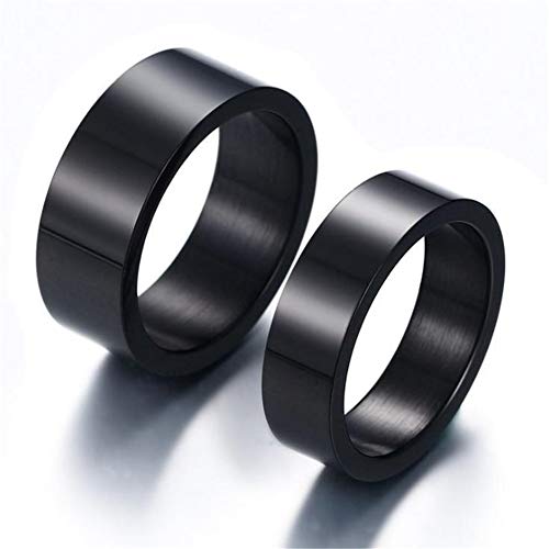 Zkxxj Personalized Wedding Band Promise Rings For Couples,2Pcs 8Mm Name Date Coordinate Custom Rings Free Engraved Stainless Steel Gold Black Plated High Polished Anniversary Couple Rings #TOP5