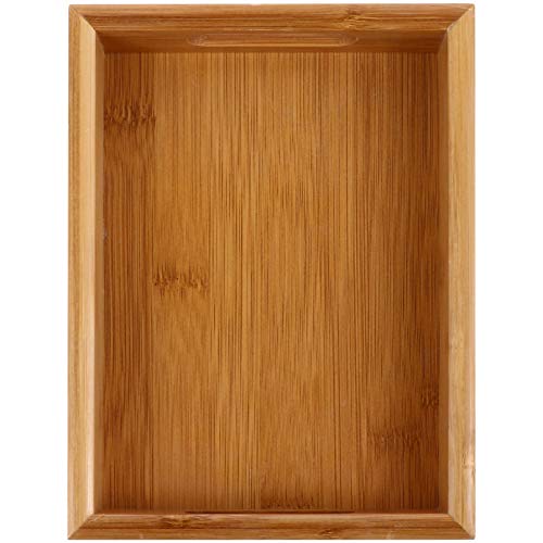 FRCOLOR Bandeja de madeira com alças decorativas para servir no café da manhã na cama, aperitivos, o