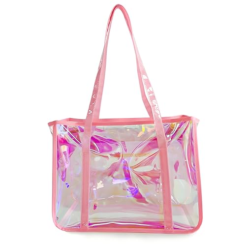 Bolso Tote transparente holográfico con cierre miniatura 1