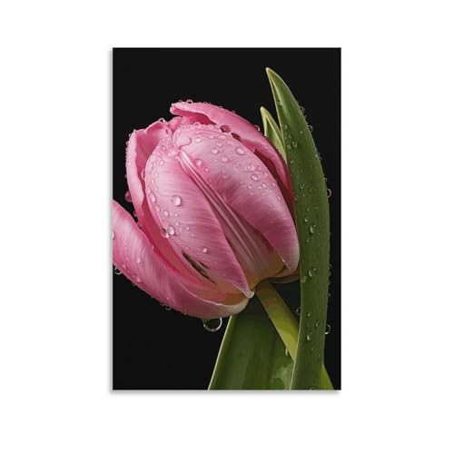 Décoration murale fleurs humides sur toile pour transformer un mur vide