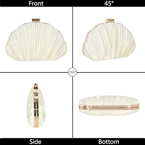 Image of Women Seashell Evening Bag Purse Mermaid Chain Strap Clutch Handbag Shoulder Bag | Seashell