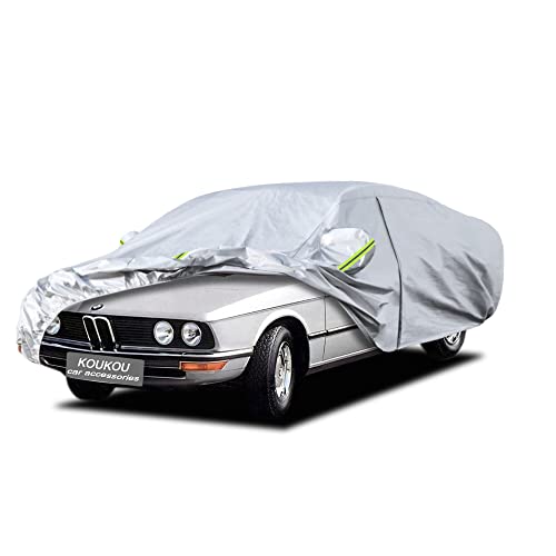 Image of Kaugung 6 Layers Car Cover Custom Fit BMW 5 Series E12(1972-1981), Waterproof All Weather for Automobiles, Sun Rain Dust Snow Protection. (Ships from US Warehouse, Arrive Within 3-7 Days)