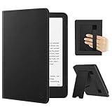 Fintie for Kindle Paperwhite シグニチャーエディション/Kindle Paperwhite 第12/11世代 専用保護ケース 2024/2021年発売 7 / 6.8インチ 軽量 薄型 マグネット機能 オートスリープ スタンド機能 PUレザー ハンドストラップ付き カード入れ 保護カバー(ブラック)