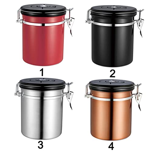 TOPPERFUN Hermético Inoxidable de Almacenamiento Café y Herramienta de Cocina Color Negro Mantener