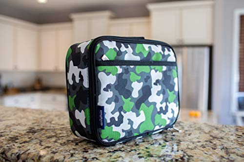 image for Wildkin Kids Insulated Lunch Box Bag for Boys & Girls, Reusable Kids L