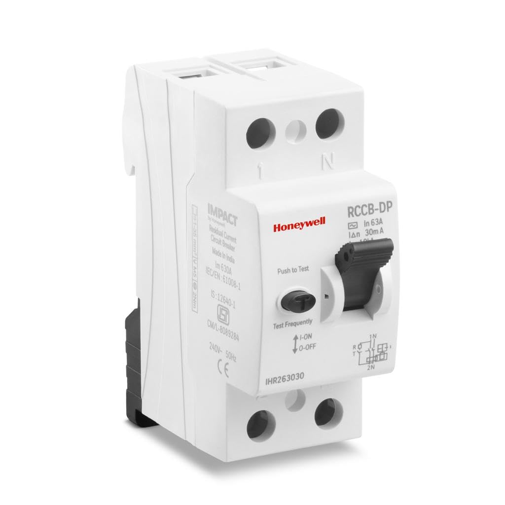 MK 10kA 40A 30mA DP 2P RCCB ELCB Residual Current Circuit Breaker Double Pole (Pack of 1), IW202 40A-30mA (AC)-image-22