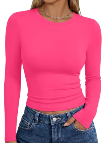 Image of Trendy Queen Womens Long Sleeve T Shirts Fall Fashion Basic Y2K Tops 2026