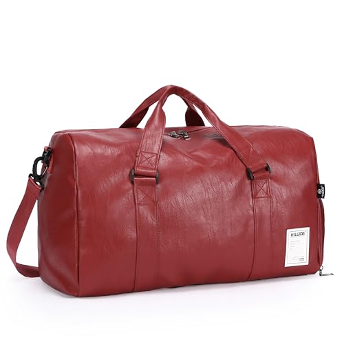 Leather Sports Gym Tote Bag