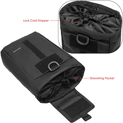 Duoluda Tactical Folding Dump Pouch Utility Tool Bag Military Molle Drawstring Ammo Magazine Pouch-Edc Drop Bag For Ammo, Magazines, Range Shooting, Hunting, Outdoor Sports (Black) #TOP3