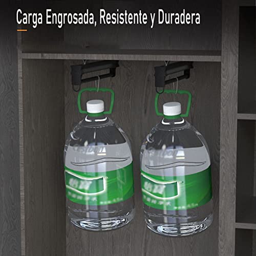 Perchero para ropa extraíble de 36cm y barra extensible con riel de armario 6