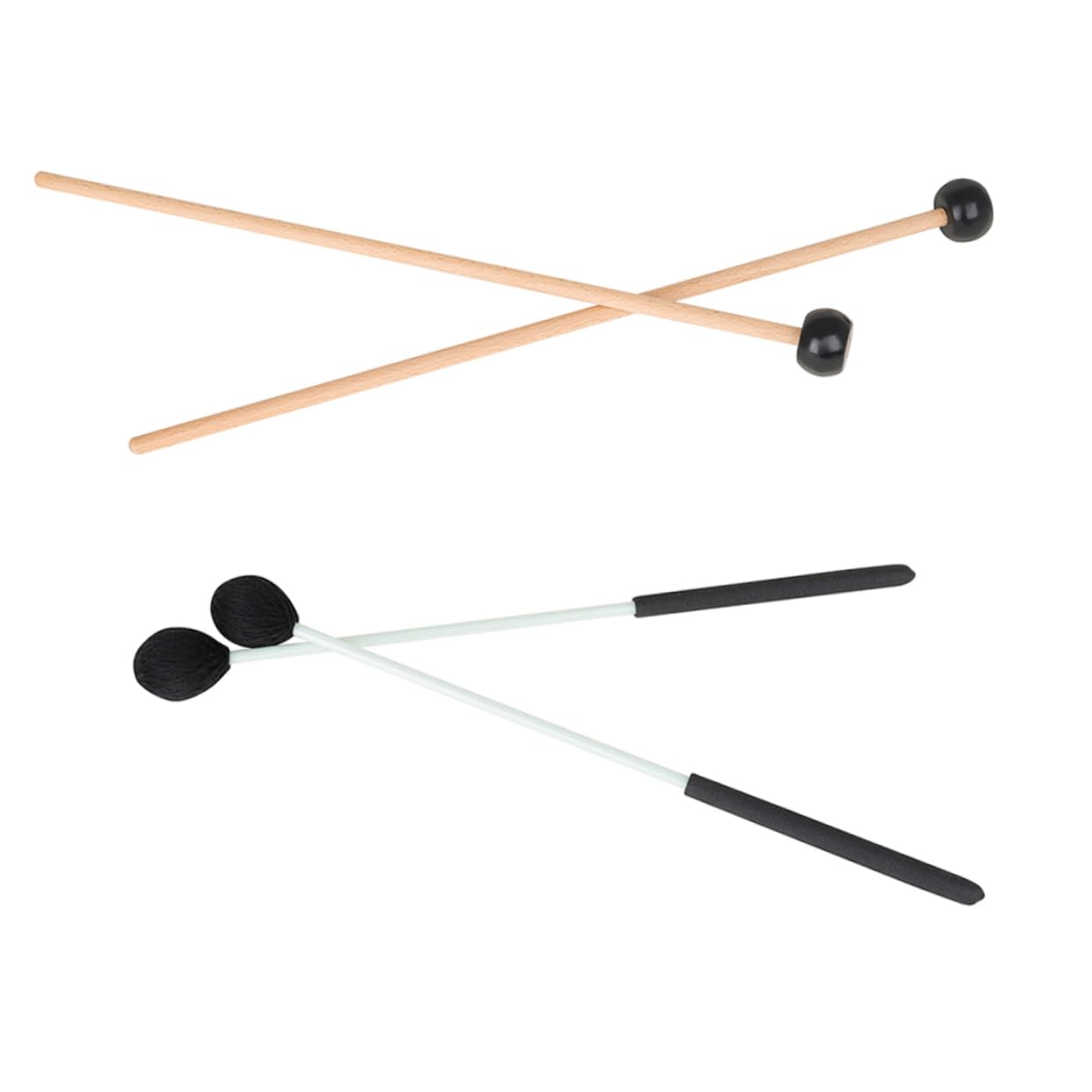 Genérico 4 Piezas Martillo De Marimba Mazos De Marimba Martillo De Piano Xilófono Mazos De Glockenspiel Mazos De Percusión Pad De Bombo Instrumentos Musicales Para Abdominales Black