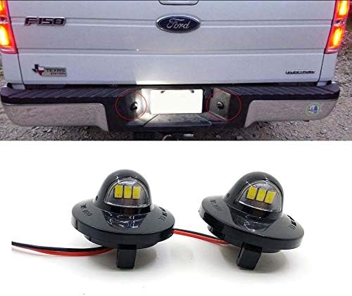 Xinctai 2PCS LED License Plate Light Lamp Assembly Replacement for Ford F150 F250 F350 F450 F550 Superduty Pickup Truck Bronco Explorer Sport Trac Ranger Expedition Excursion Lincoln Mark LT