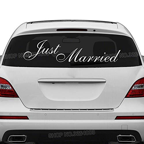Buy Gadgets Wrap Just Married Vinyl Car Decal Design Wedding Cling Banner Decoration Quote