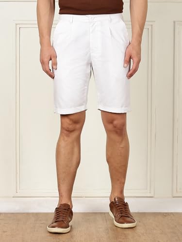 Image of Thomas Scott Men's | Solid | Mid Rise | Light Weight | 100% Cotton | Casual | Chino | Shorts for Men