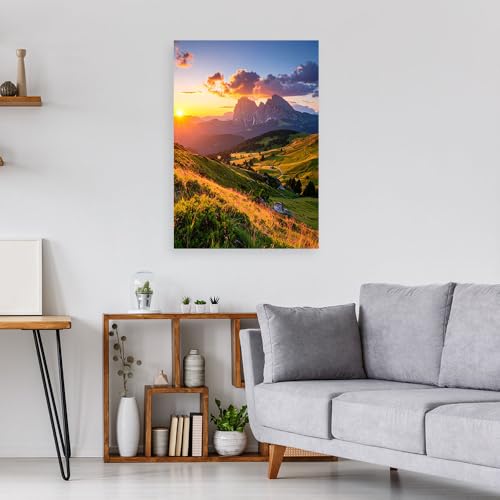 Tableau sur toile paysage de montagne pour decoration chambre cocooning - 2