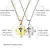 Flongo Partner Anhänger Freundschaftsketten Halskette, Edelstahl BFF Kette mit King Queen Gravur Herz Puzzle Anhänger Gold Silber Partnerketten Herren,Damen 2er Set #5