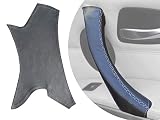 Leather Steering Copertura maniglia per BMW Serie 3 E90 E91 E92 E93, in pelle grigia per maniglia tirante destra