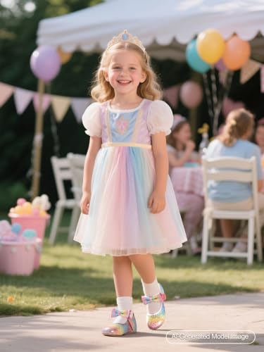 Image of PHIRAMIN Toddler Flower Girl Dress Shoes - Little Girl Mary Janes Flats Wedding