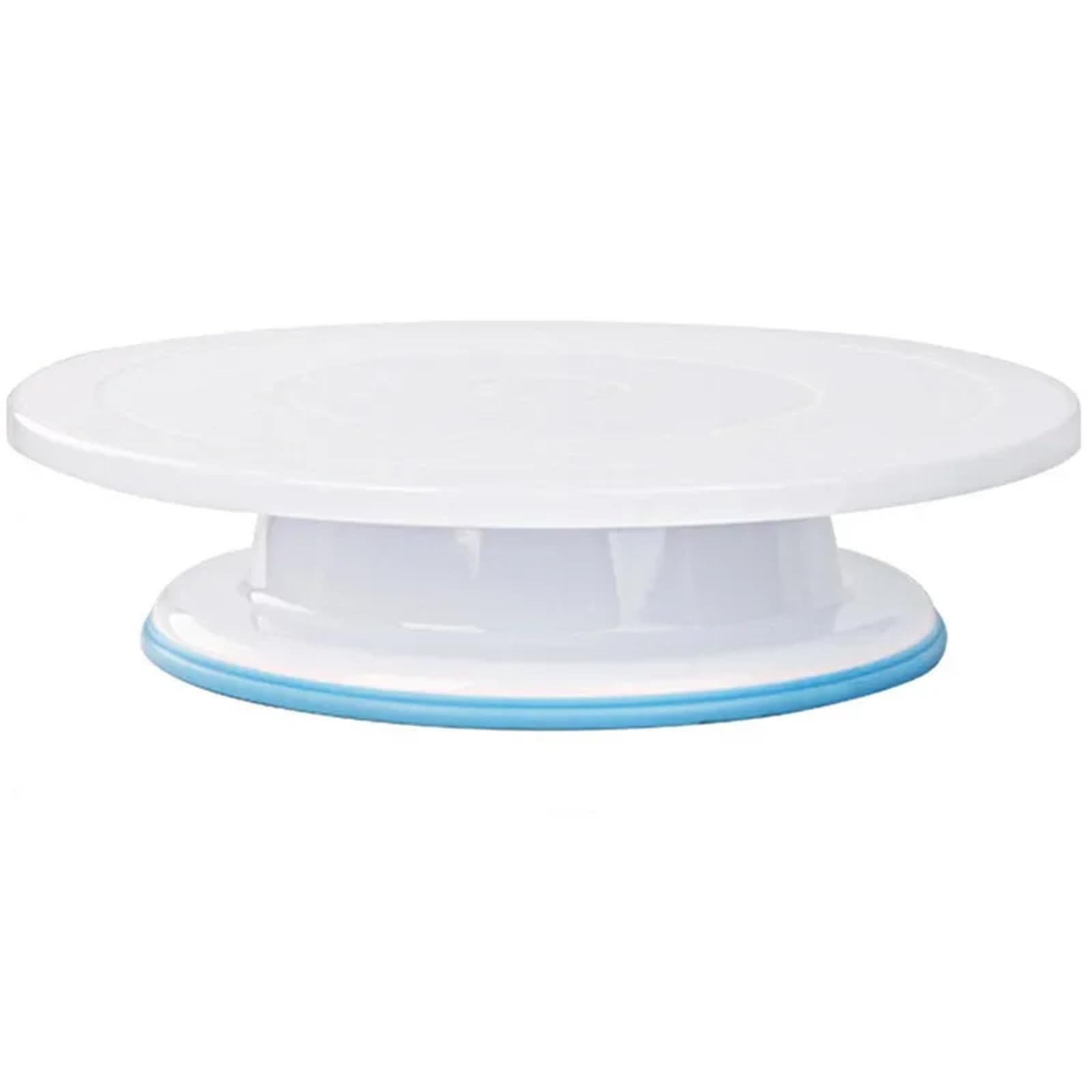 Tocadiscos giratorio para tartas, soporte de plástico antideslizante para tartas y bricolaje, plato redondo para tartas para fácil detección de pasteles, herramienta de cocina