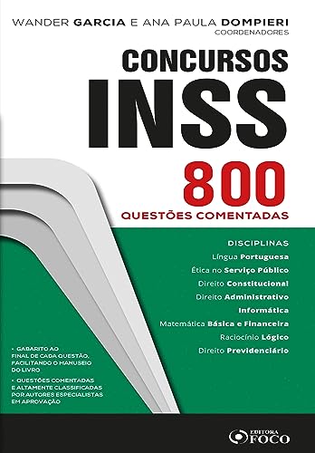  Como Passar em Concursos do INSS: 800 Questões Comentadas (Portuguese Edition)