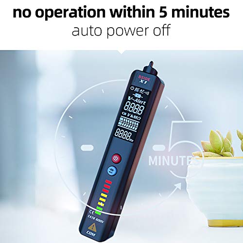 Qican Detector Inteligente de Modo Duplo X1 Detector de Tensão CA Sem Contato NCV Multímetro Lápis d