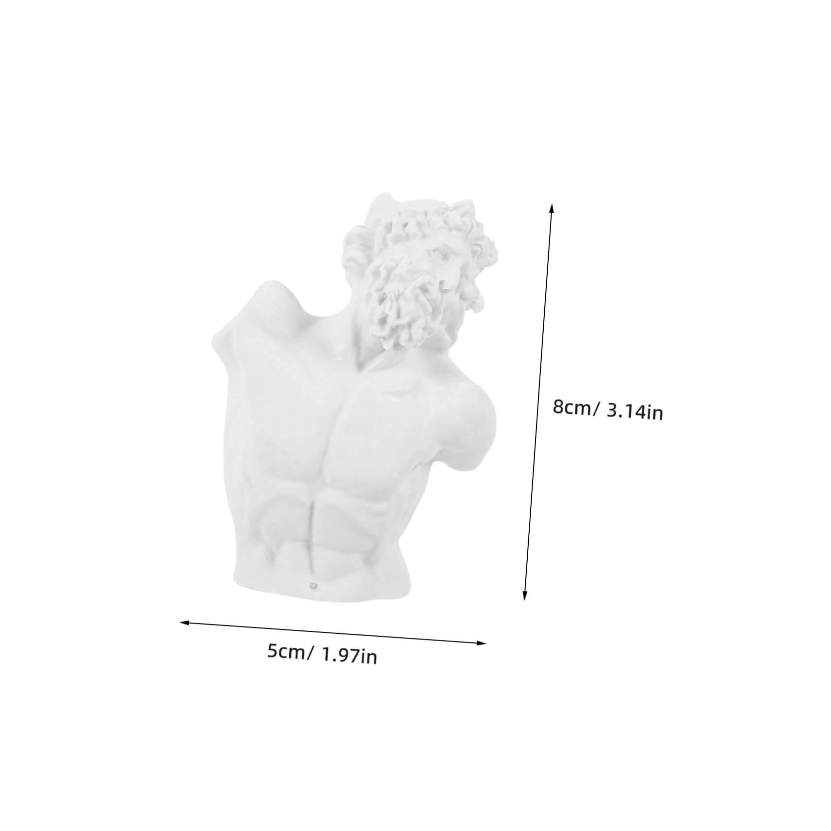 DOITOOL Gypsum Statue Model 10pcs Miniature Sculpture David Figurine Palette Bust Statue Realistic