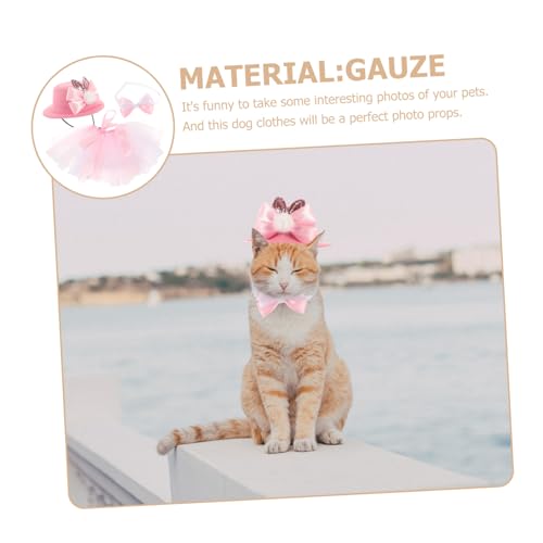 Disfraz de Pascua para perros y gatos con tutú y sombrero miniatura 2