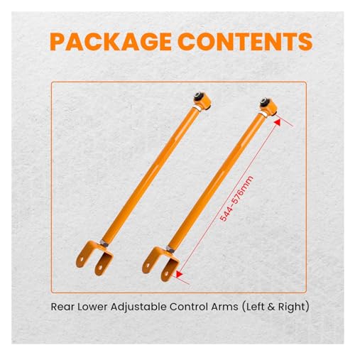 Bras de commande de cambrure arrière réglable pour E83 E85 E86 E89 en alu doré x2 - 2