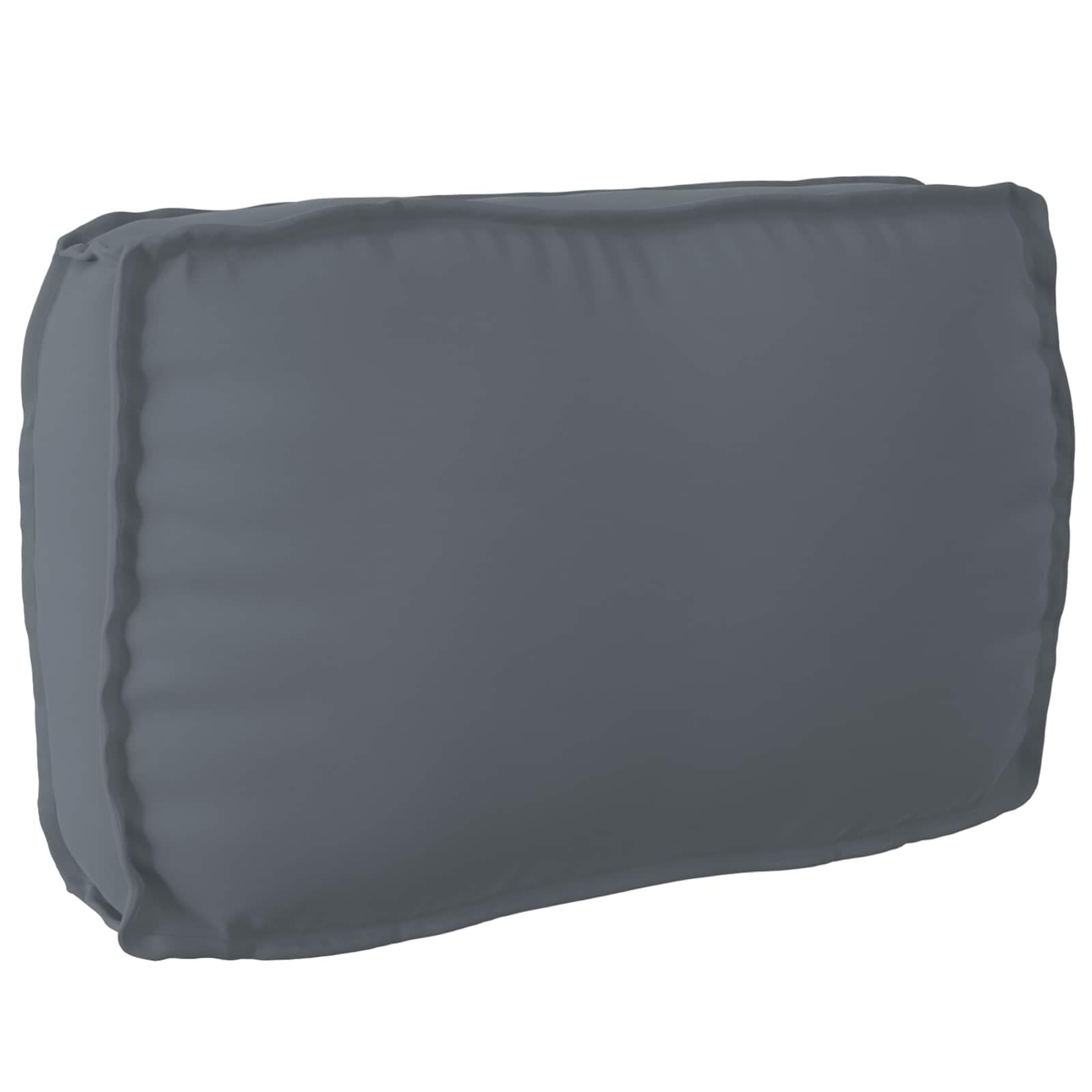 Coussin anthracite 70x40x12 cm imperméable en tissu Oxford pour chaise et banc